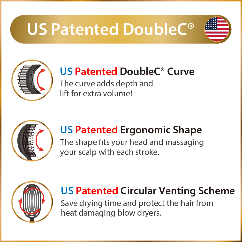 Patented Venting Hair Brush DoubleC