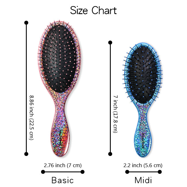 MagicSpell Pro 2 Piece Brush-Set for All Hair Types (Shiny Pink & Blue)