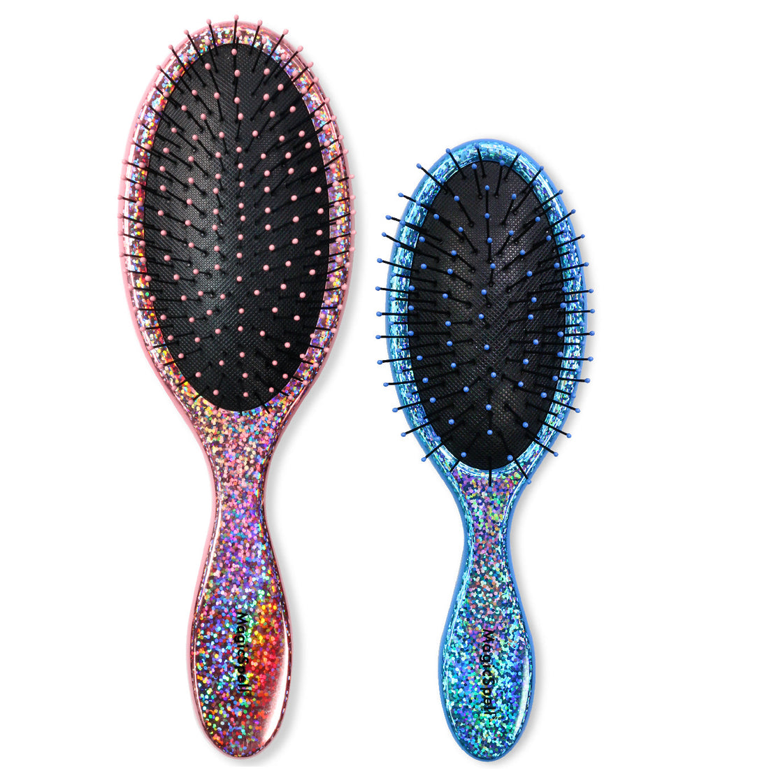 MagicSpell Pro 2 Piece Brush-Set for All Hair Types (Shiny Pink & Blue)